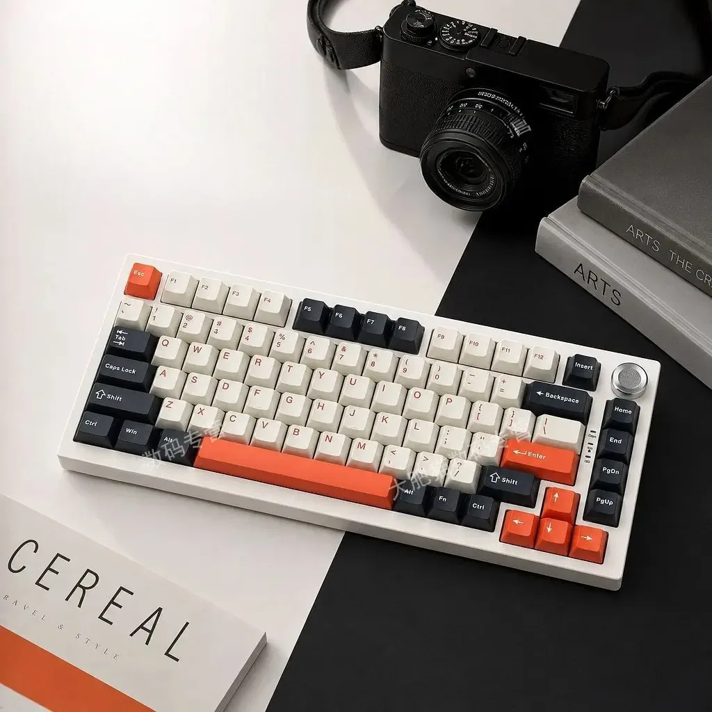 Tri-Color PBT Keycaps Double-Shot Cherry Profile Custom Keycap Set for MCHOSE AULA Wooting Mechanical Keyboards
