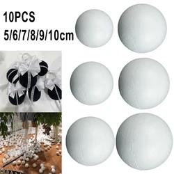 10pcs Solid Foam Ball Polystyrene Balls Round Tree White 50mm-100mm For Wedding Party Decoration Modeling Craft