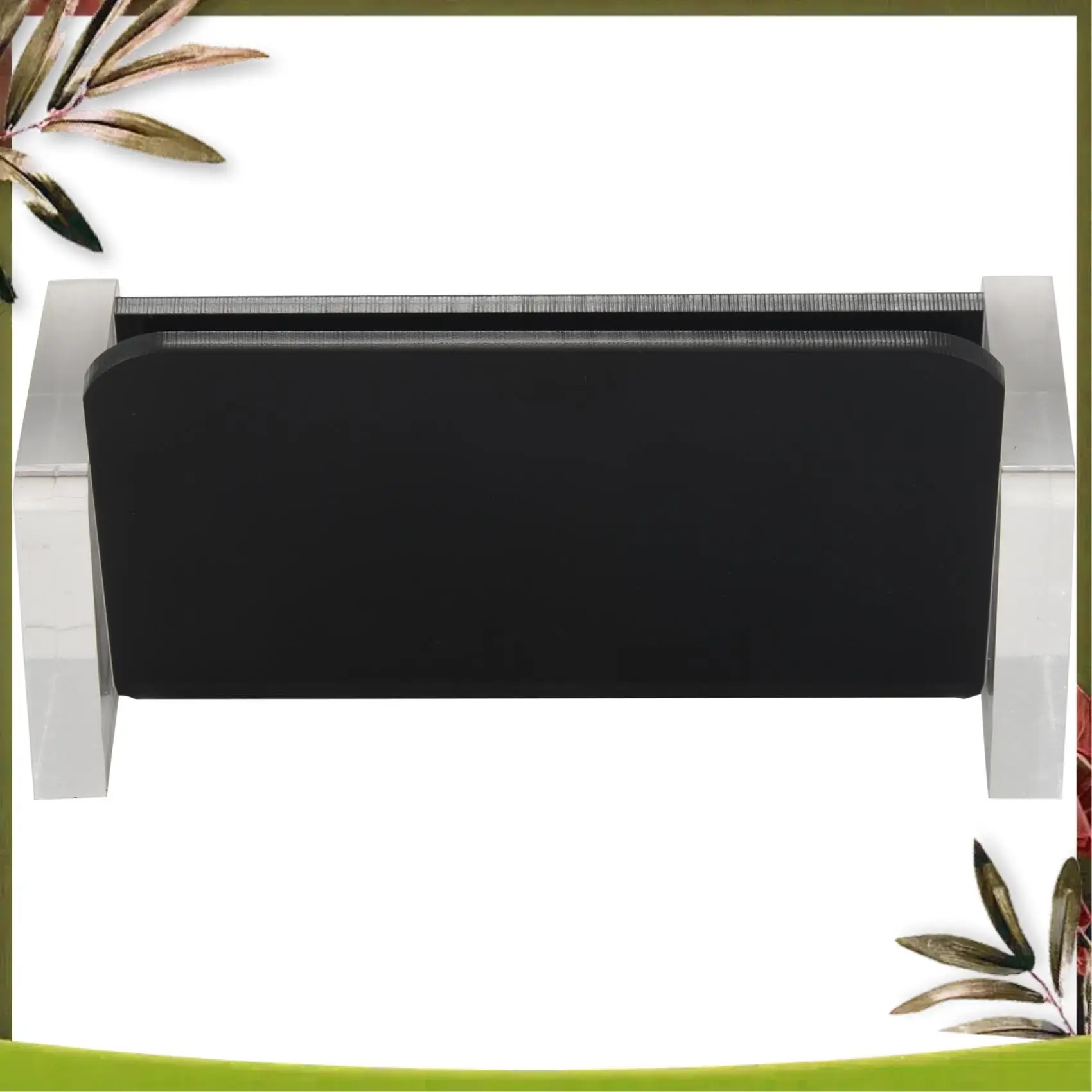 

New-Acrylic Desktop Business Card Holder Display For Desk Elegant Business Card Stand For Office Black