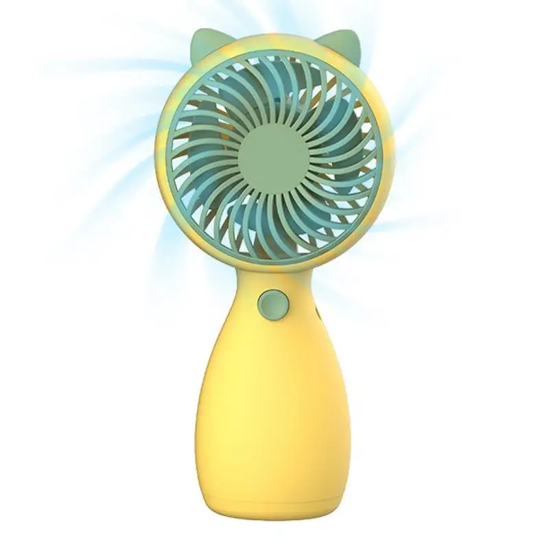 Small Fan Safe Odorless Exquisite Hand Held Fan Portable Battery Powered Convenient Rechargeable Small Fan With Non-Slip Handle