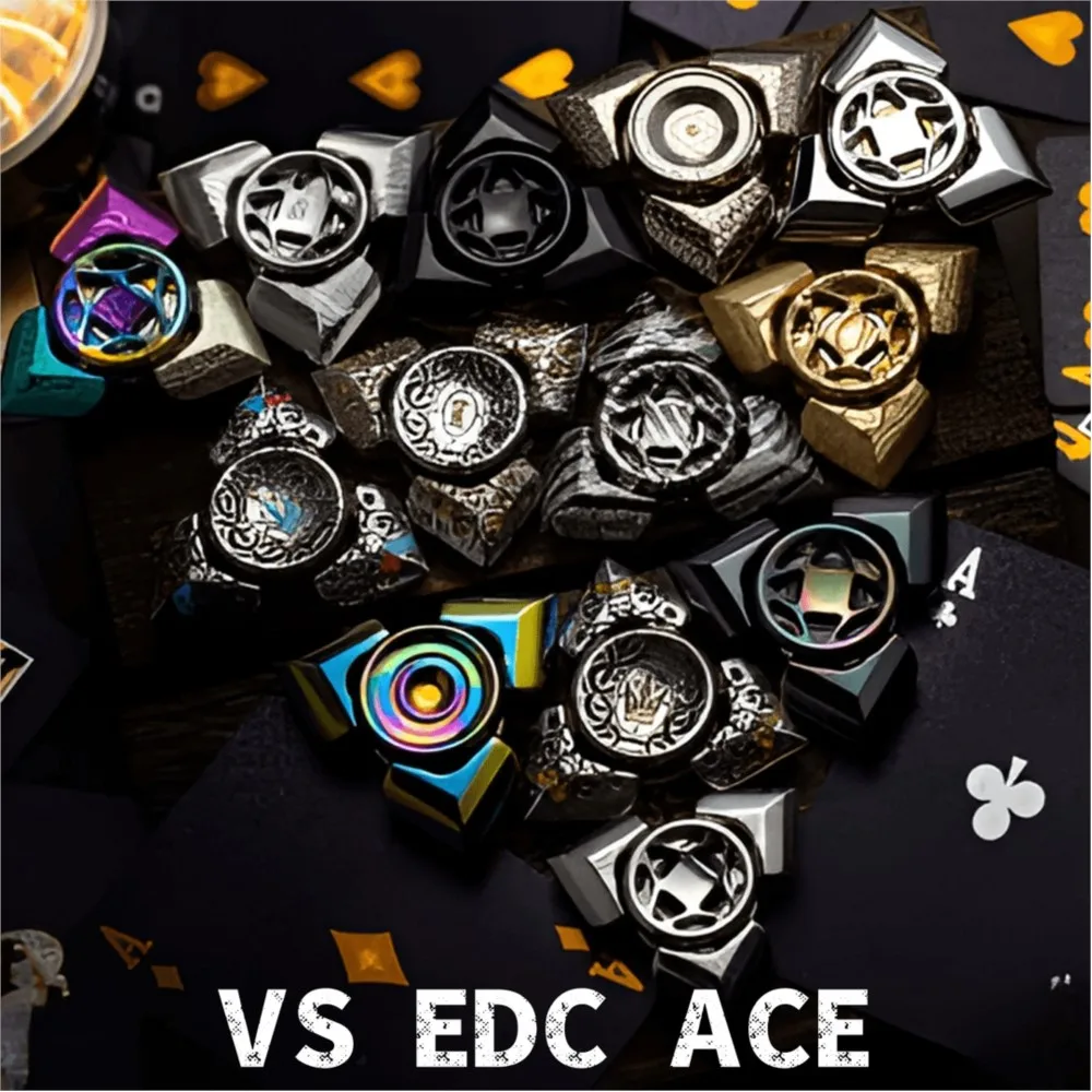 VS EDC ACE Fidget Spinner Three-Bladed Gyro Stress Relief Toy For Adults Metal Fidgeting Spinners Office Desk Accessories