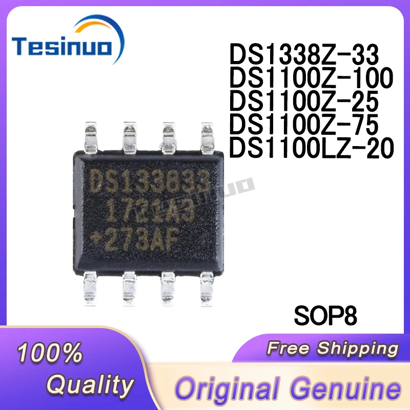 

5/PCS New Original DS1338Z-33+TR 133833 DS1100Z-100 DS1100Z-25 DS1100Z-75 DS1100LZ-20+T SOP-8 In Stock