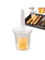 Portable Kitchen Oil Bottle Silicone Brush Control Quantitative With Barbecue Spray Bottle For BBQ Cooking Baking Oil Dispenser