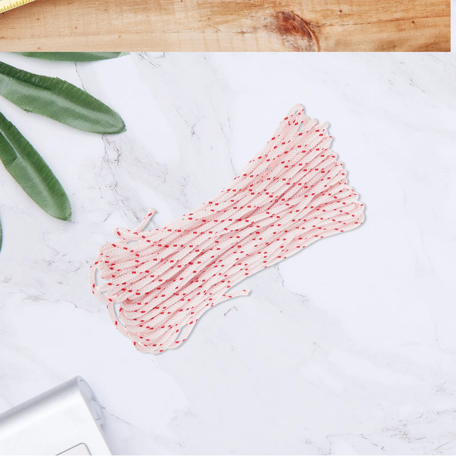 1 Roll Heavy Duty Starter Rope Pull Cord Red Dotted Replacement for Lawn Mower Chainsaw Trimmer Engine Pull String