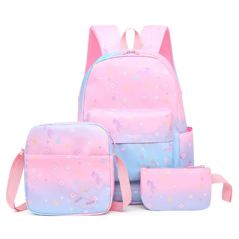 School Bags for Teenagers Girls Schoolbag Large Capacity Boys Printing School Backpack Set Rucksack Bagpack Kids Cute Book Bags