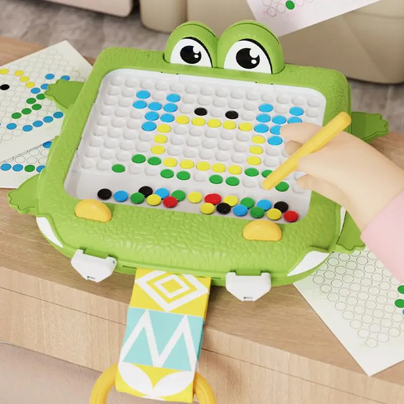 Doodle Board For Kids Cartoon Crocodile Drawing Board Eye-Catching Color Fine Motor Skills Toy For Outdoors Home School Travel