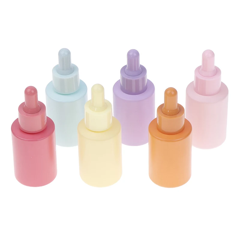 30 ml flüssige Unterabfüllpipette, feine Tropfflasche, Macaron-Farbglas, ätherisches Öl, nachfüllbare farbige Essenz