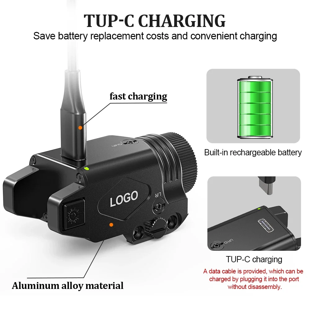 Projecteur de visée laser à charge magnétique pour odor, batterie au lithium intégrée, 1073