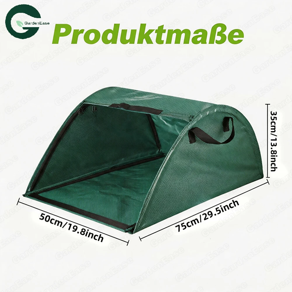 New 100L Large Reusable Garden Garbage Bag with Handle for Collecting Yard Lawn Fallen Leaves, Weeds, Branches, Waste, Debris