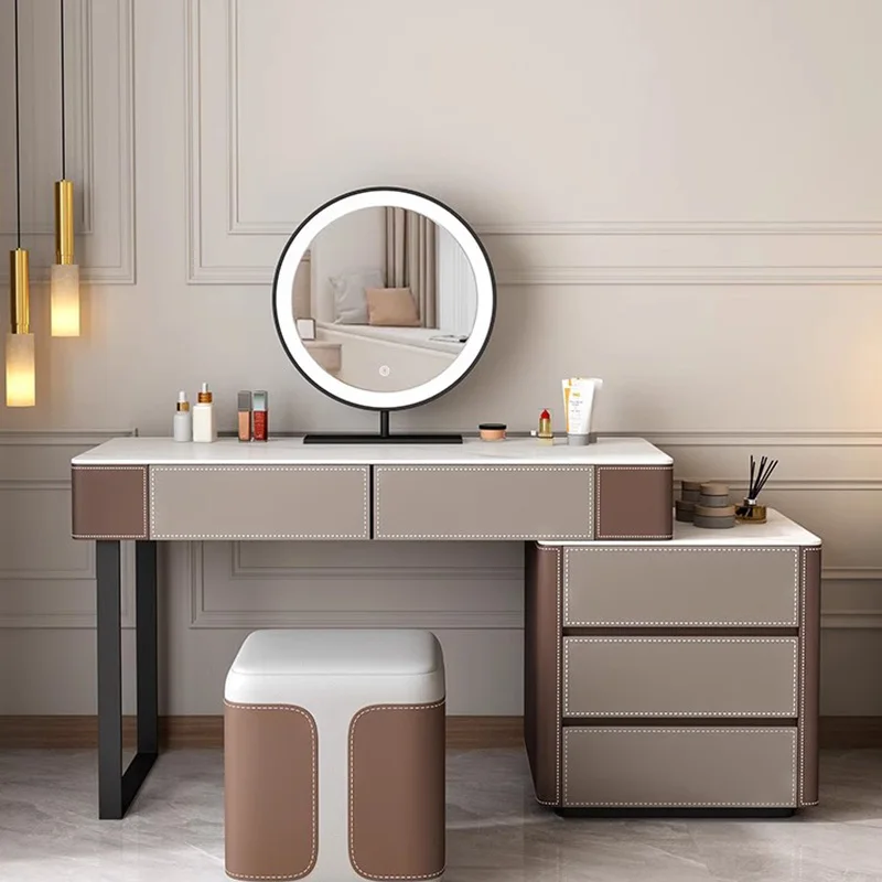 

Cheap Organizer Dressing Table Modern Drawer Bedroom Girls Dressing Table Light Makeup Table Maquillage Avec Miroir Furniture