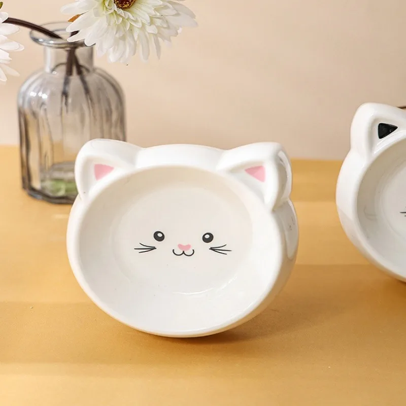 Cat Bowl High-Temperature Ceramic Dog With Large Capacity For Cervical Protection Drinking Water Eating Pet Products Easy