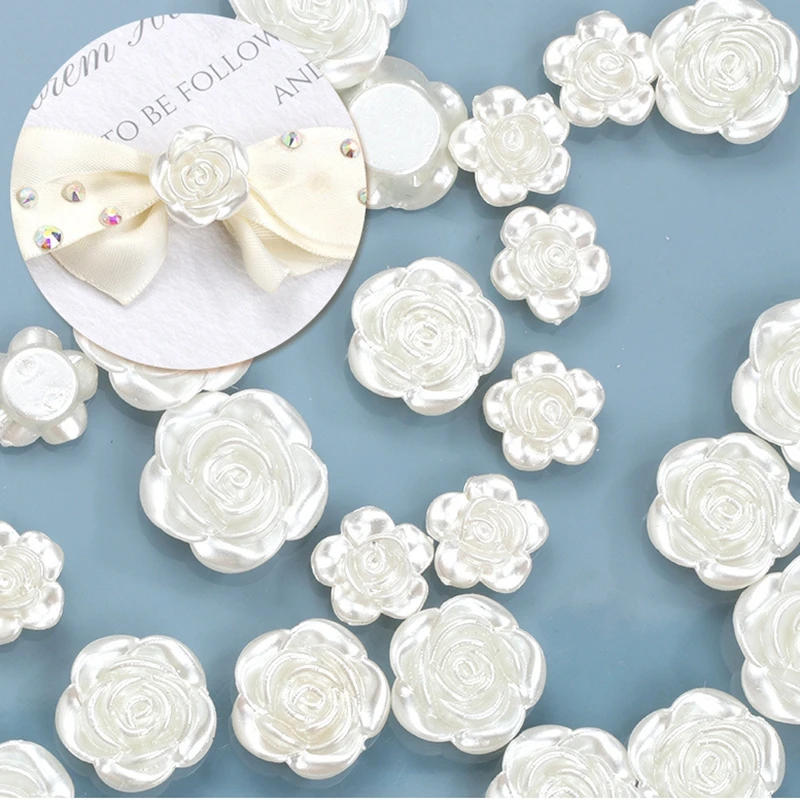 

10/30Pcs Rose Artificial Flowers ABS Fake Flower for Home Decor Wedding Decoration DIY Craft Clothing Gift Scrapbook Accessories