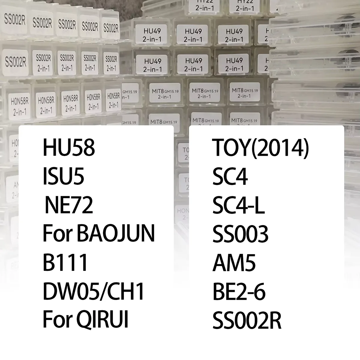 LISHI 2 IN 1 lishi 2 in 1 tool HU58 ISU5 NE72 For BAOJUN B111 DW05/CH1 For QIRUI TOY(2014) SC4 SC4-L SS003 AM5 BE2-6 SS002R