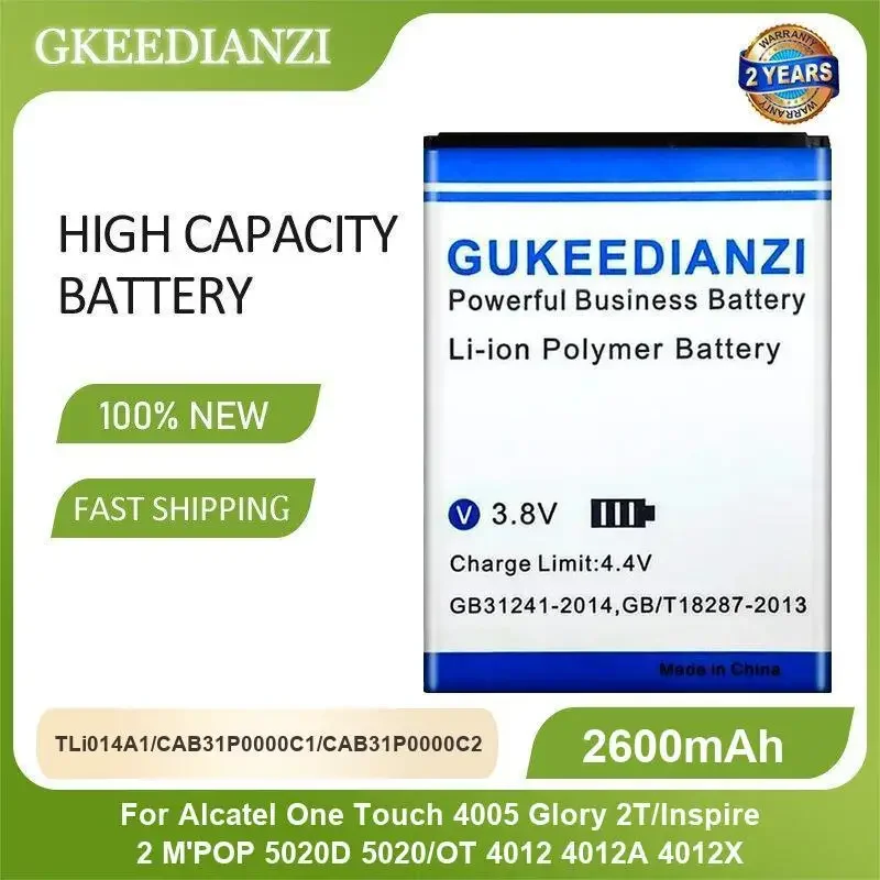 

TLi014A1/CAB31P0000C1/CAB31P0000C2 Battery For Alcatel One Touch 4005 Glory 2T/Inspire 2 M'POP 5020D 5020/OT 4012 4012A 4012X