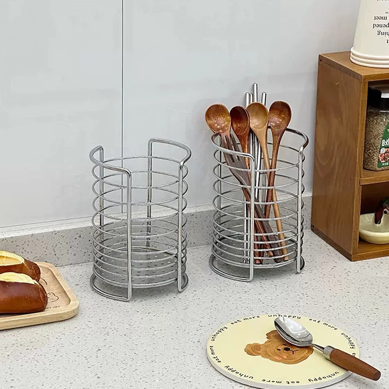 Suporte para Utensílios de Cozinha Doméstica, Escorredor de Talheres para Hashis, Garfos e Colheres, Organizador de Mesa
