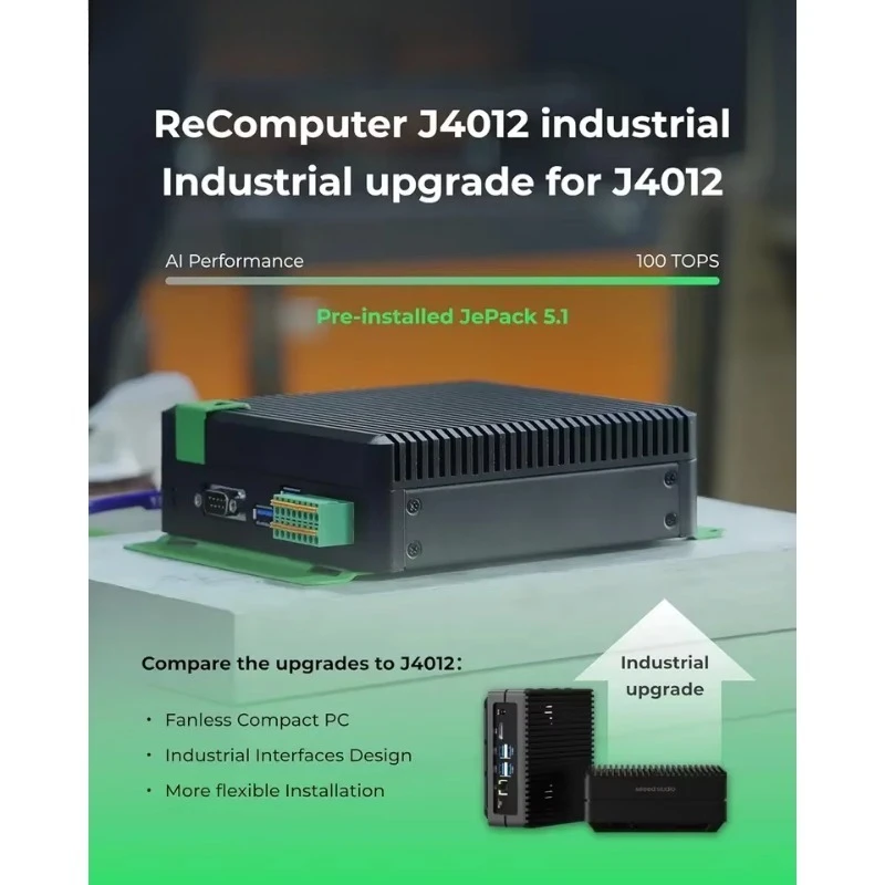 AOZILIN J4012 Fanless Industrial Edge AI Computer 16GB Embedded Intelligent Computing Host For Machine Vision Automation