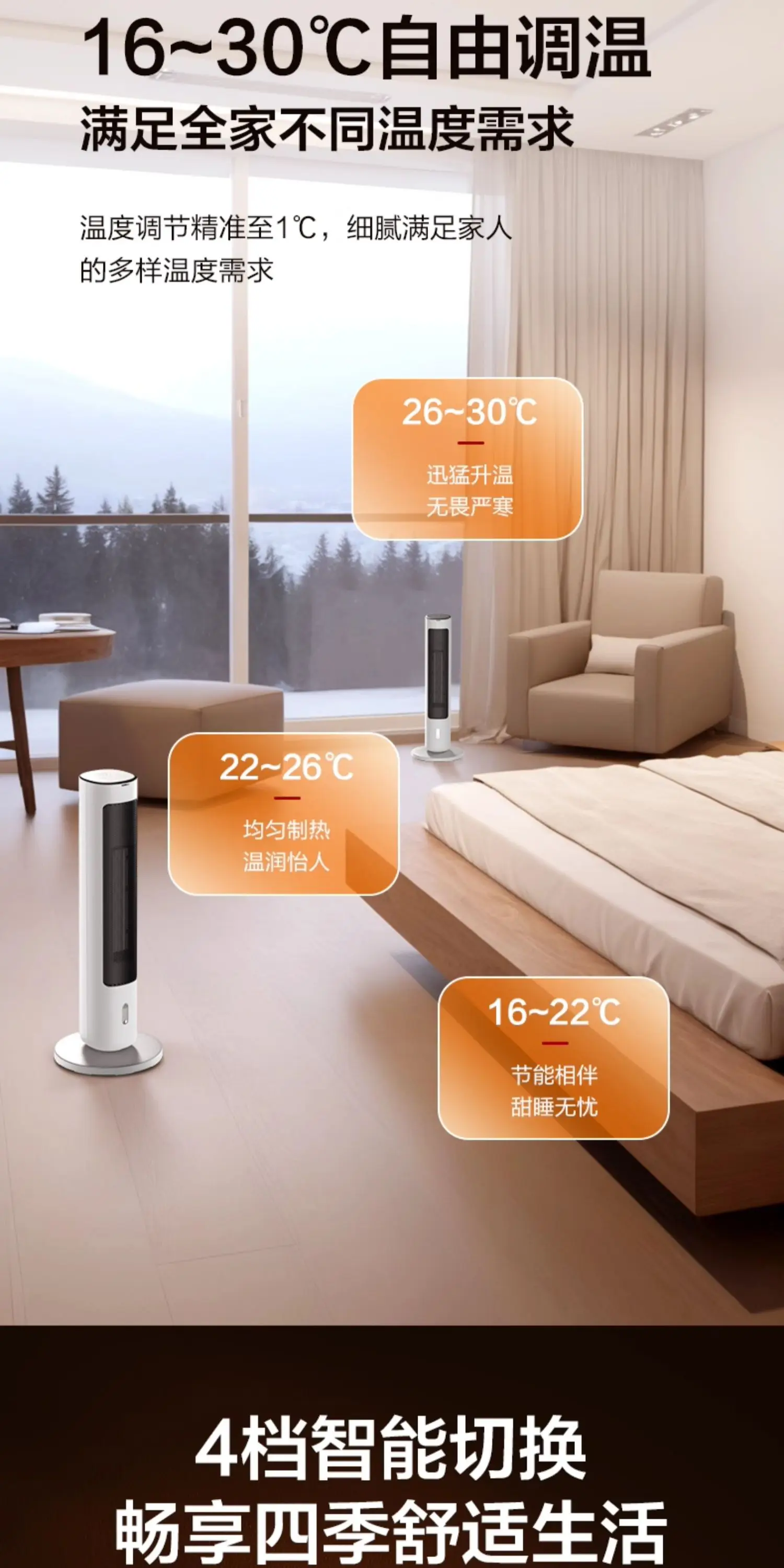 Gree heater heater household energy-saving electric heating fan small quick heating desktop foot heater gas