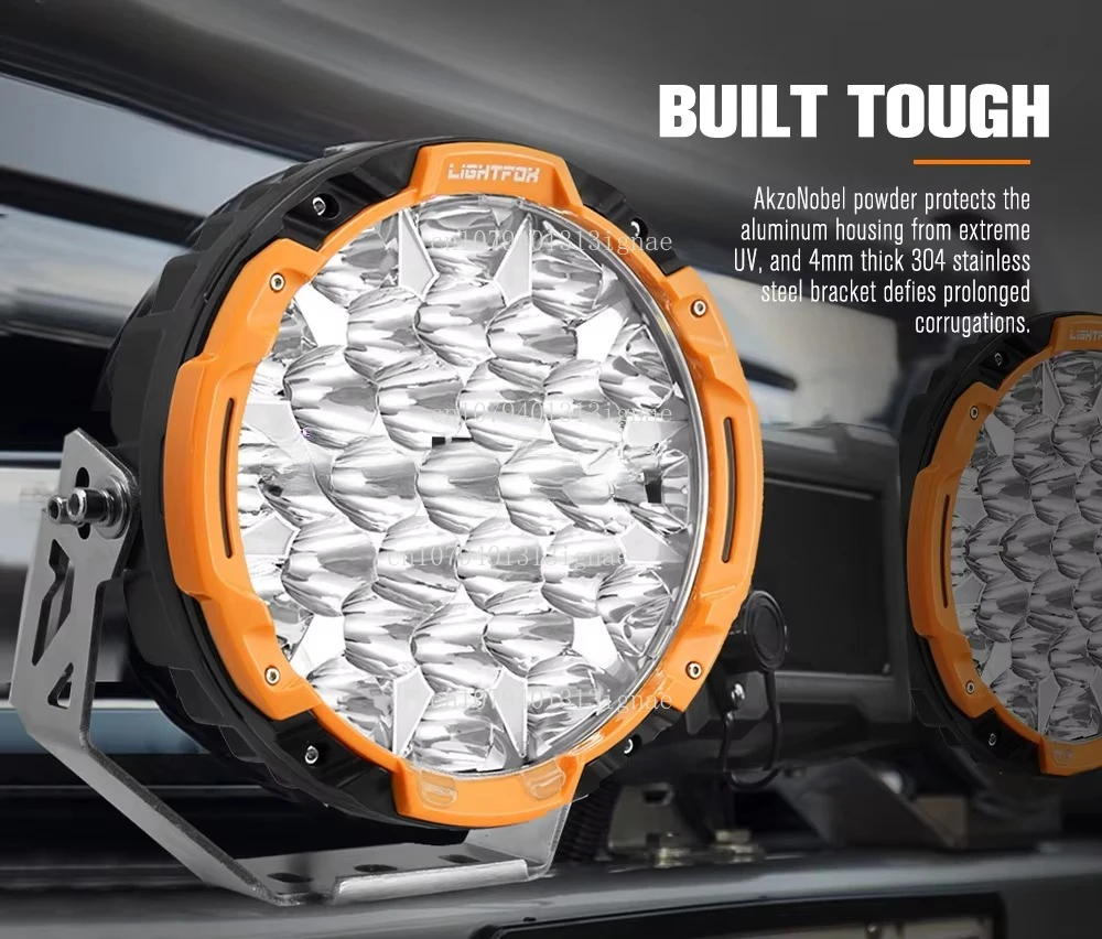 

Round Off Road 4x4 Spotlight 9 Inch Light Emitting Diode Running 4WD Light Emitting Diode Work Built-in DRL Bumper