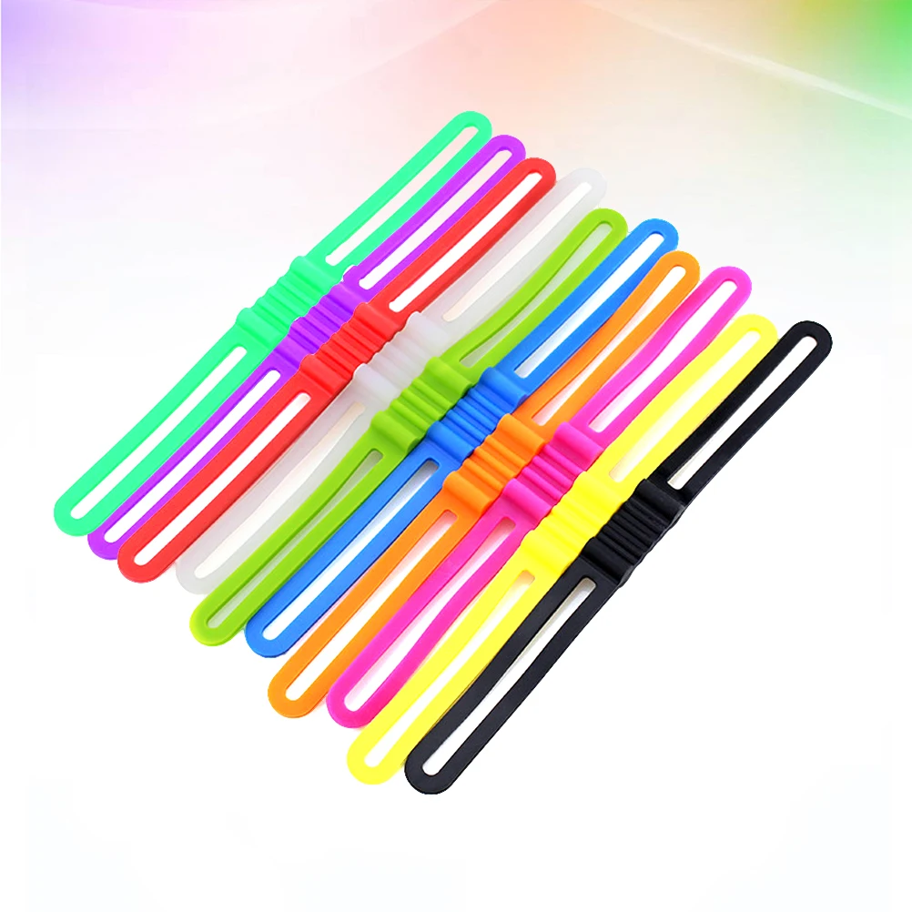

10 pcs Bicycle Ties For Bike Elastic Band Wrapper Mount Holder Light Phone Tool Kit Pump Repair Kit Kettle Rack