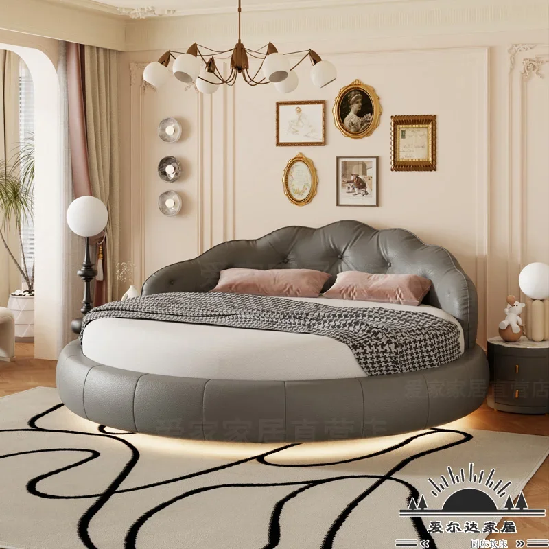 

Double Modern Bed Luxury King Size Bedroom Girls Design European Bed Simple Sleeping Princess Muebles Lounge Suite Furniture