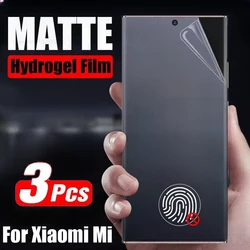 3PCS Matte Hydrogel Film for Xiaomi Mi 14 13 Pro 12 12X 11 10 12T 11T 10T 9 9T A3 Lite Screen Protector for MI 12S 11 Ultra 10S