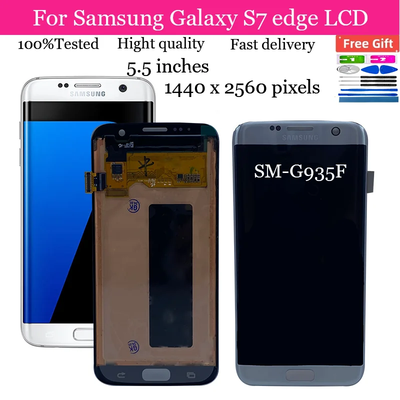 

AMOLED LCD For Samsung Galaxy S7 Edge G935 G935F SM-G935F LCD Display Touch Screen