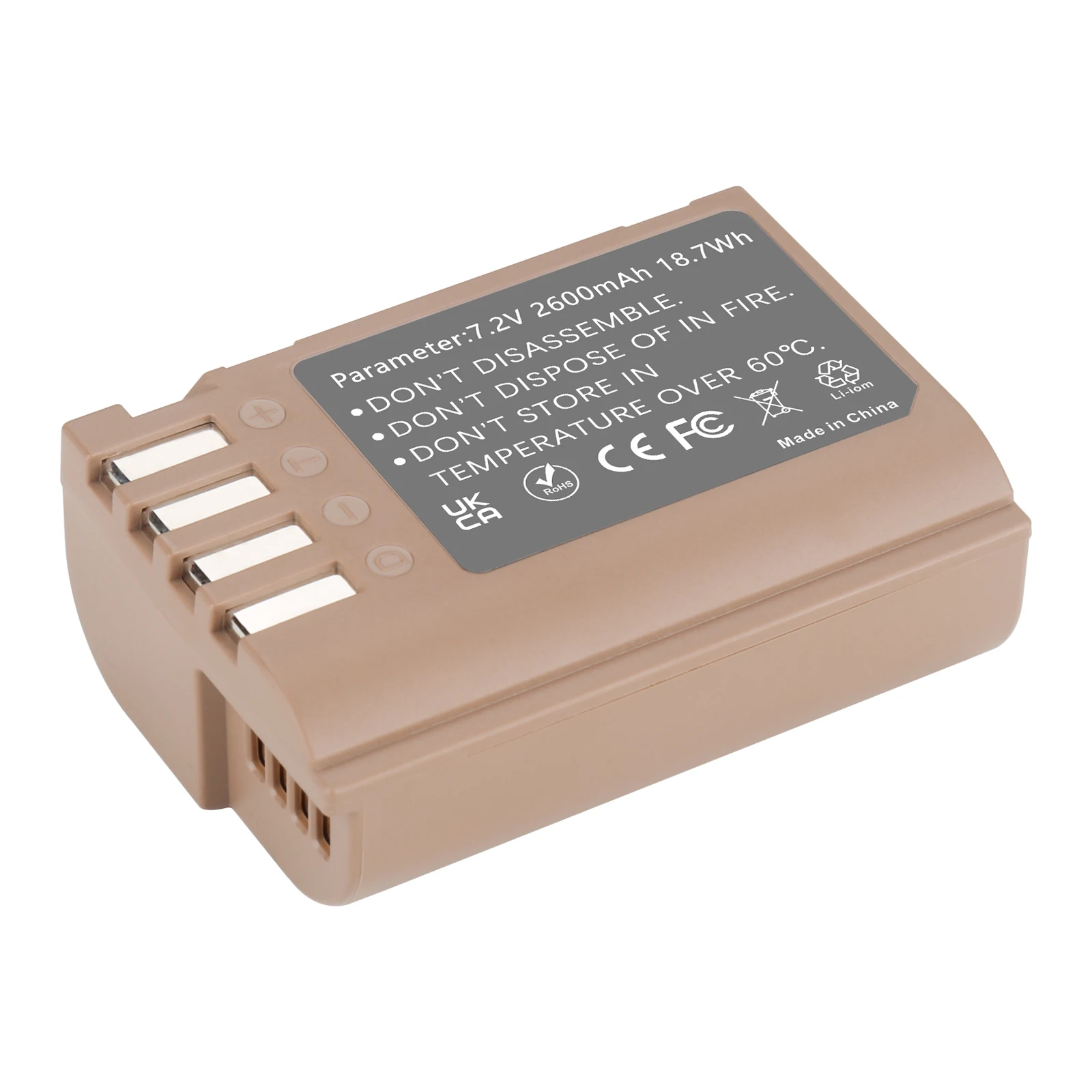 Akumulator zamienny USB-C 2600mAh DMW-BLK22 do Panasonic LUMIX GH5 / S5, do LUMIX G5 II, S5 IIX, GH7, GH6, S9, G9 II — zdjęcie produktu 3
