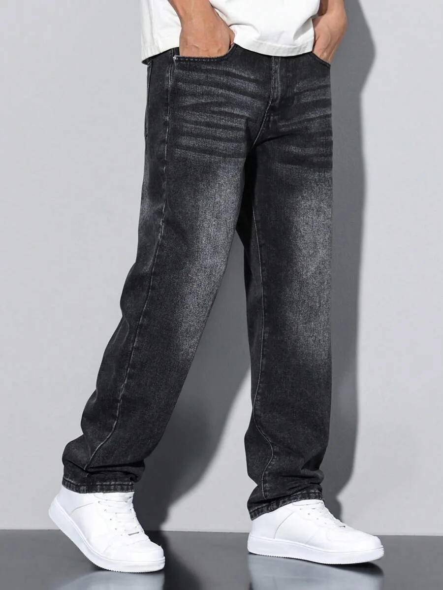 Best-selling black skinny jeans for men, with American design, suitable for all seasons