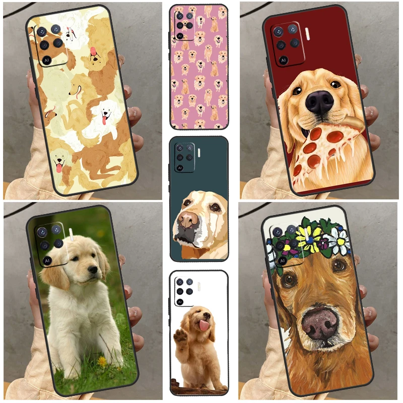 Golden Retriever Dog Case For OPPO A53 A5 A9 A53s A54s A57s A15 A16 A17 A52 A72 A57 A77 A96 A54 A74 A94 Cover