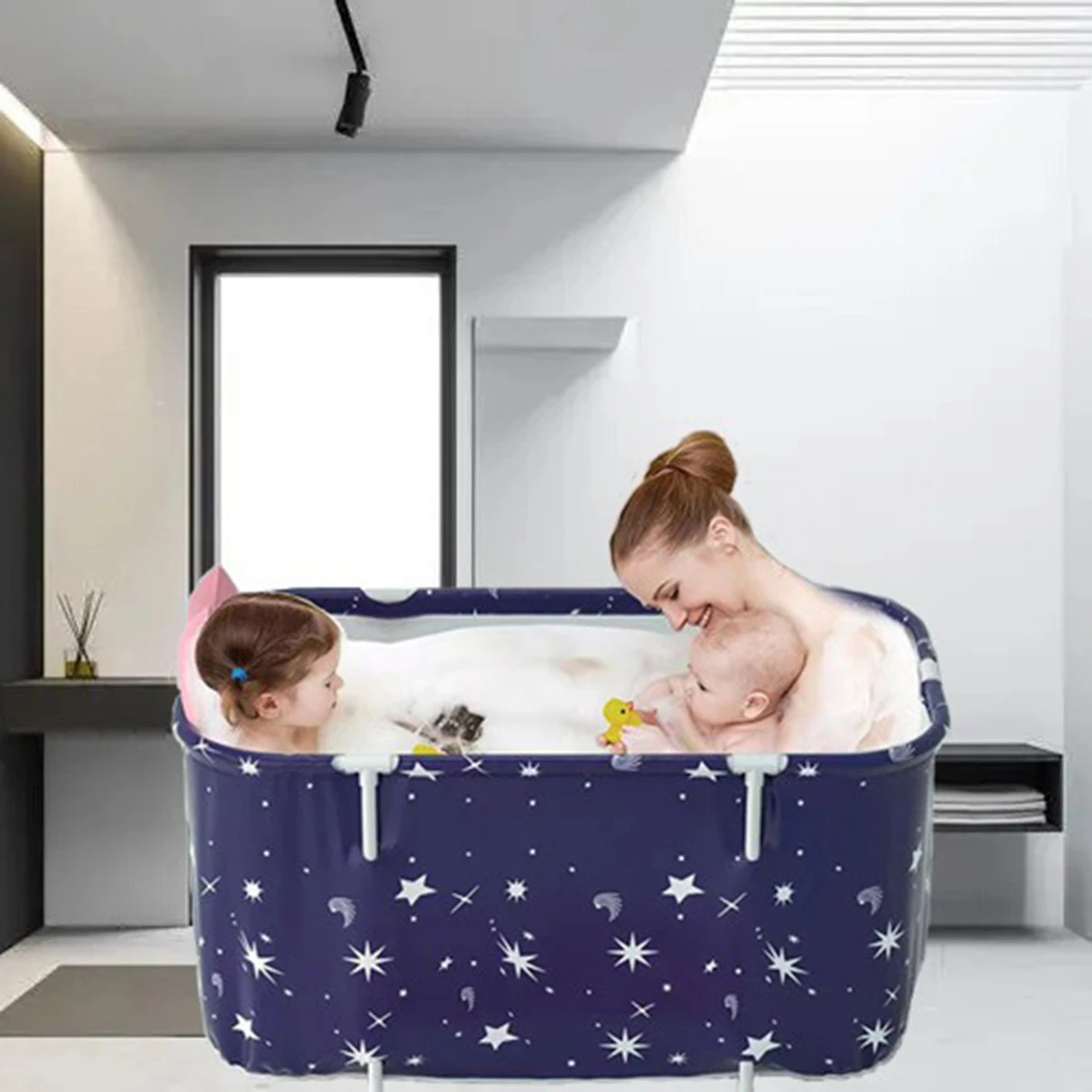 Foldable Portable Bathtub Home Hot Tub Portable Household Sweat Steaming Ice Bath Foot Spa Outdoor Camping Baby Bathroom Parts