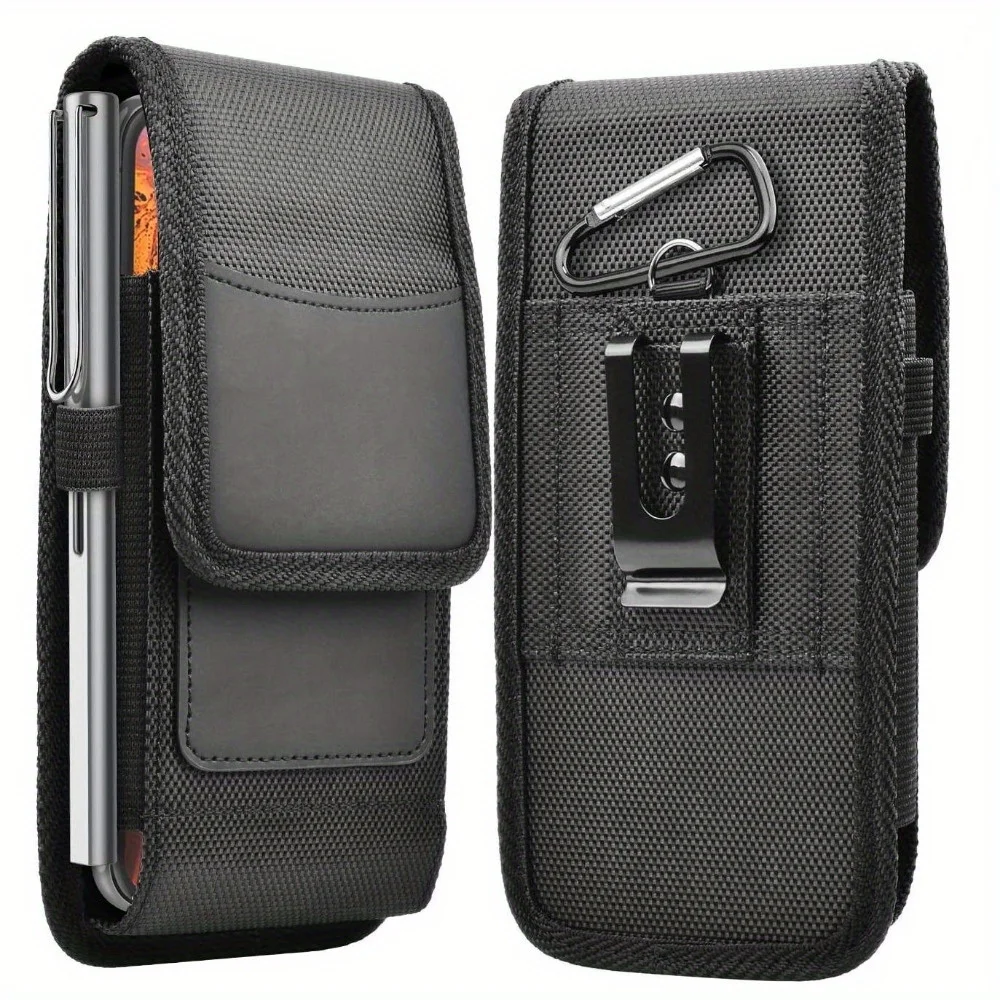 1pc Universal Oxford Nylon Phone Bag Belt Clip Pouch Case Waist Bag for 3.5-6.3 Inch Phone