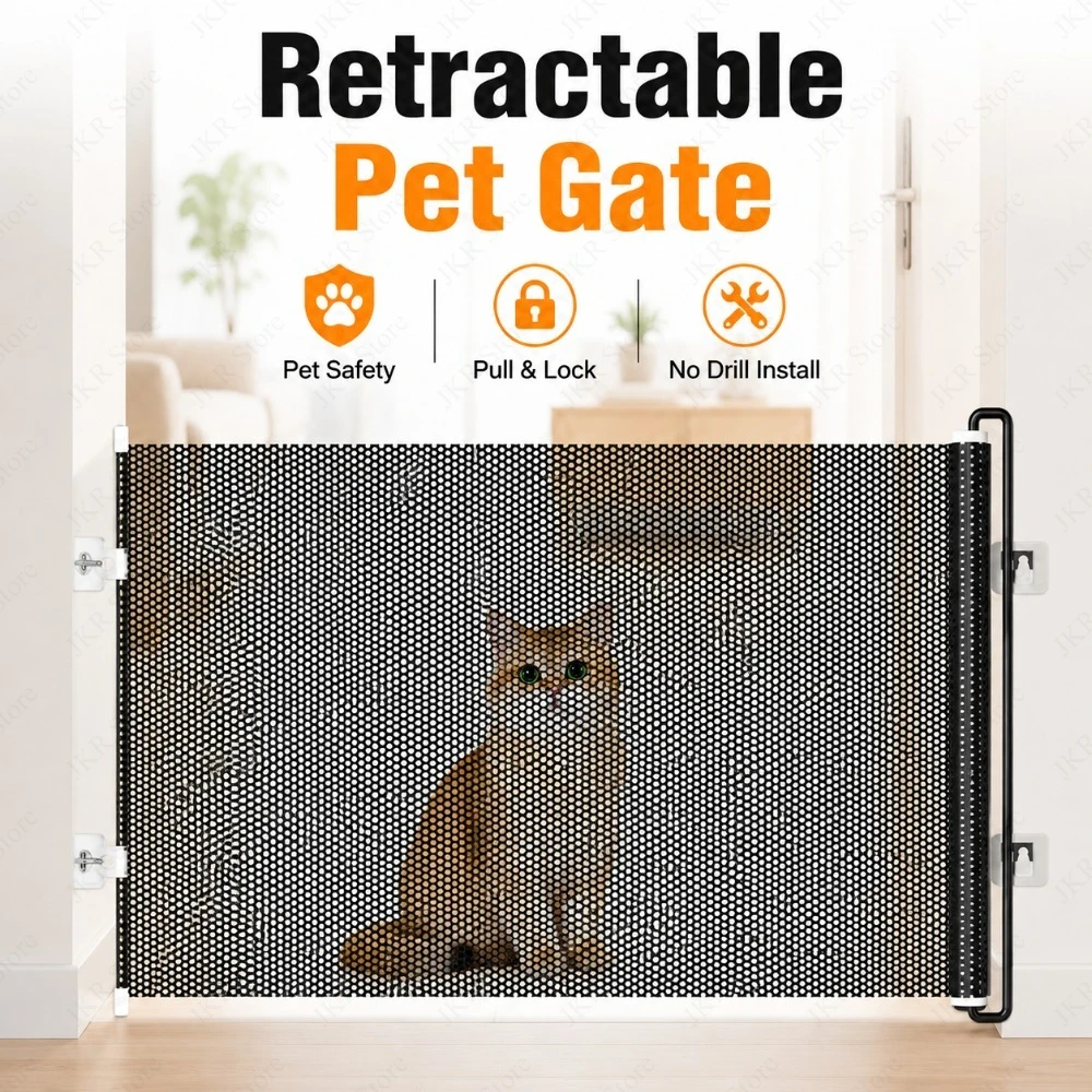 Dog Cat Retractable Mesh Barri - Home Security Fence review and price