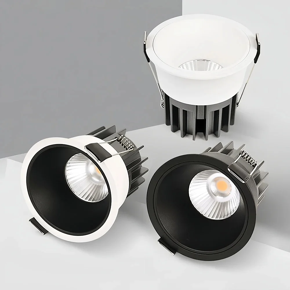 

Dimmable COB chip LED Downlights 9W 12W 15W 18W LED Ceiling Lamp Spot lights Background Lamp Indoor Lighting