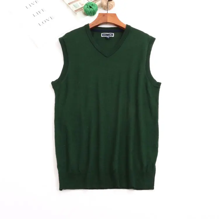 

Men's Slim Fit V-Ne Knitted Vest Thin Outerwear Woolen No-Sve Tank Top Spring Autumn Faion Commute Warmth