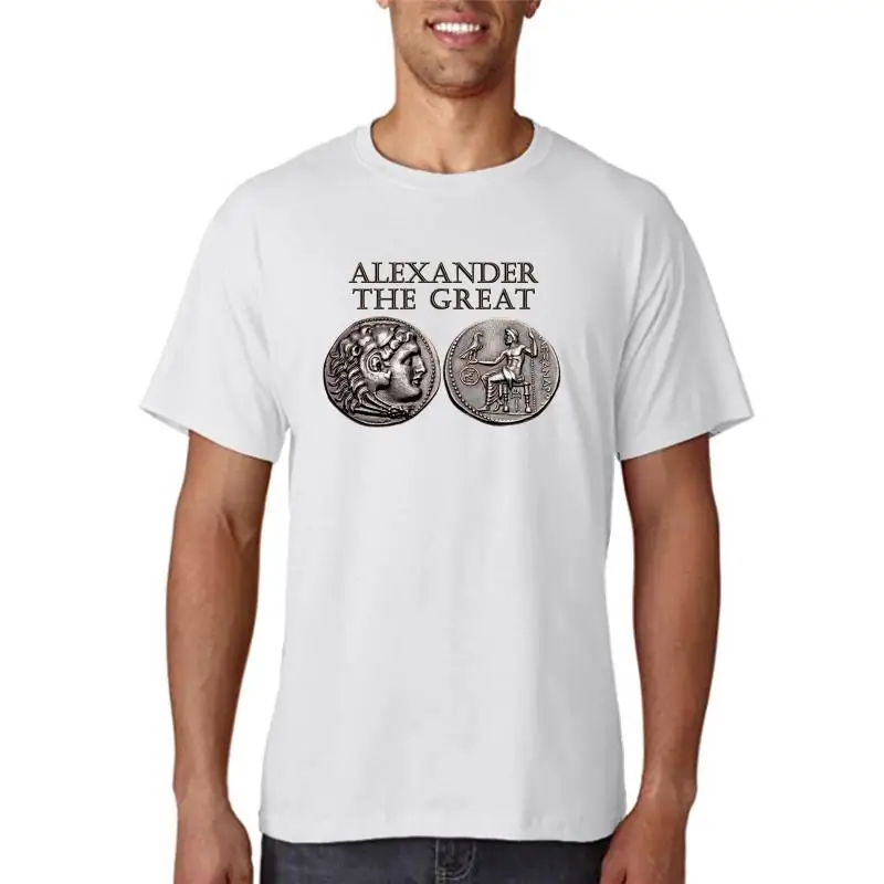 T Shirt Casual Men Clothing Ancient Greek Coins Tetradrachm N D Silver Alexander Iii The Great 300 280 034924