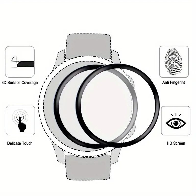 2pcs Full 3D Curved Soft Clear Protective Film For Xiaomi Watch 2/2 Pro S3 Smartwatch Full Cover Screen Protector Accessories