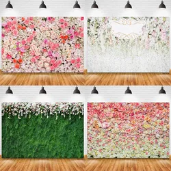 Custom Name Photo Flower Wall Birthday Party Banner Background Baby Shower Bridal Wedding Diy Photography Backdrops Photocall