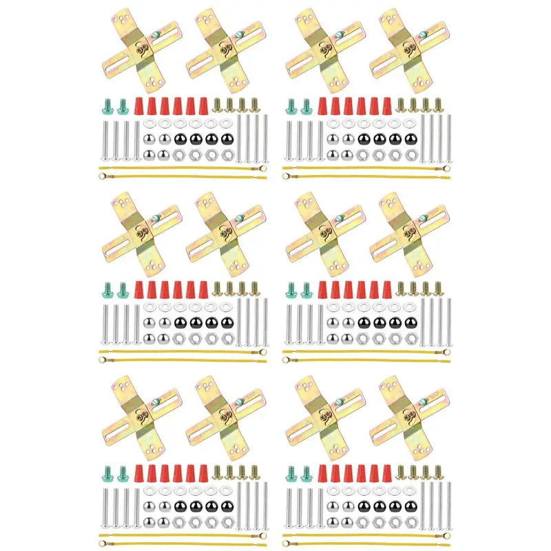 

A04G-12 комплектов монтажных кронштейнов для светильника, 4-дюймовый крестообразный монтажный кронштейн, кронштейн для перекладины светильника с винтами