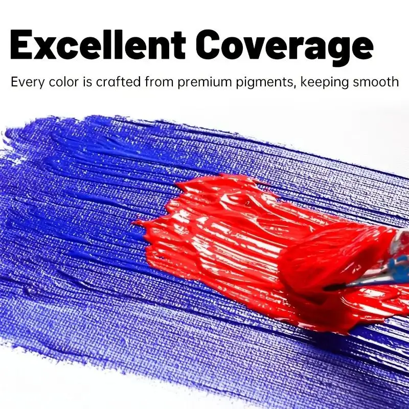 مجموعة طلاء أكريليك - مجموعة صبغات فنية احترافية متعددة الأغراض للفنانين والطلاب والحرف اليدوية، هدية مثالية لعيد الميلاد والعام الجديد