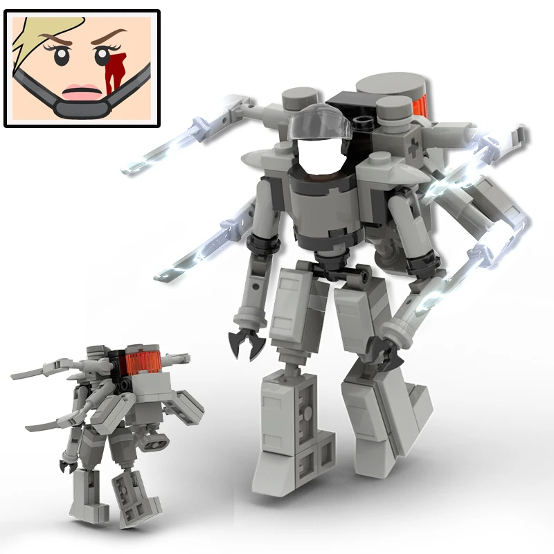 MOC Skibidi Toiletten-Bausteine Titan Monitorman Spider VS TV Man Actionfiguren Konstruktionsspielzeug DIY-Modell als Weihnachtsgeschenk – Detail 1