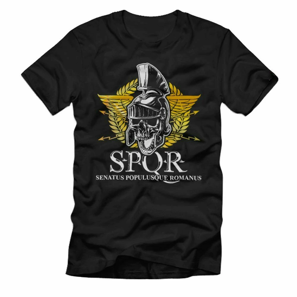 

Roman Legionnaire SPQR Senatus Populusque Romanus Of Rouen ROME ROMANS-T Shirt Summer Cotton O-Neck Short Sleeve Mens T Shirt