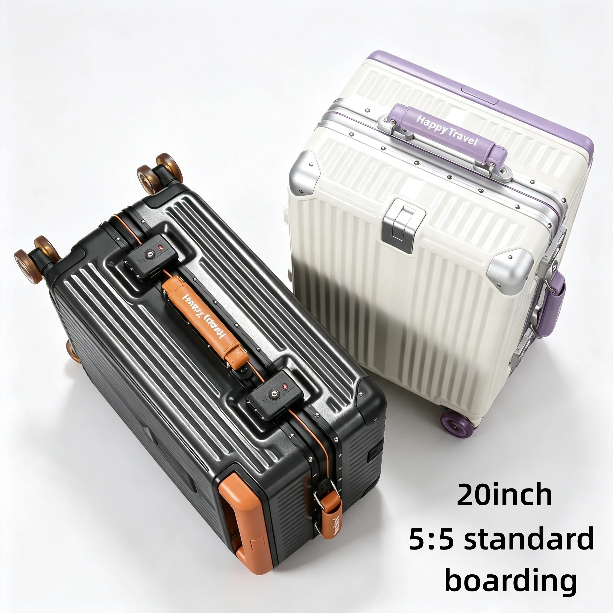 Large Capacity Suitcase with Aluminum Frame TSA Lock Skating Spinner Wheels Wide Trolley Rolling Luggage Hard Shell 20/24/26/28