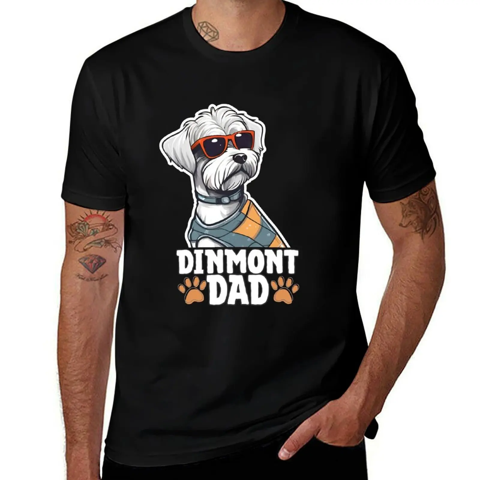 

Dandie Dinmont Dad – редкая, смелая и полная очаровательной футболки, корейские модные винтажные футболки, летняя рубашка, мужские футболки