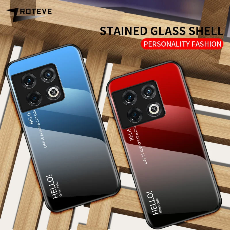 One Plus10 Pro Case ZROTEVE Gradient Tempered Glass Cover For OnePlus 10 10T 10R 11 11R 9 R 9R 9RT Pro OnePlus11 OnePlus10 Cases