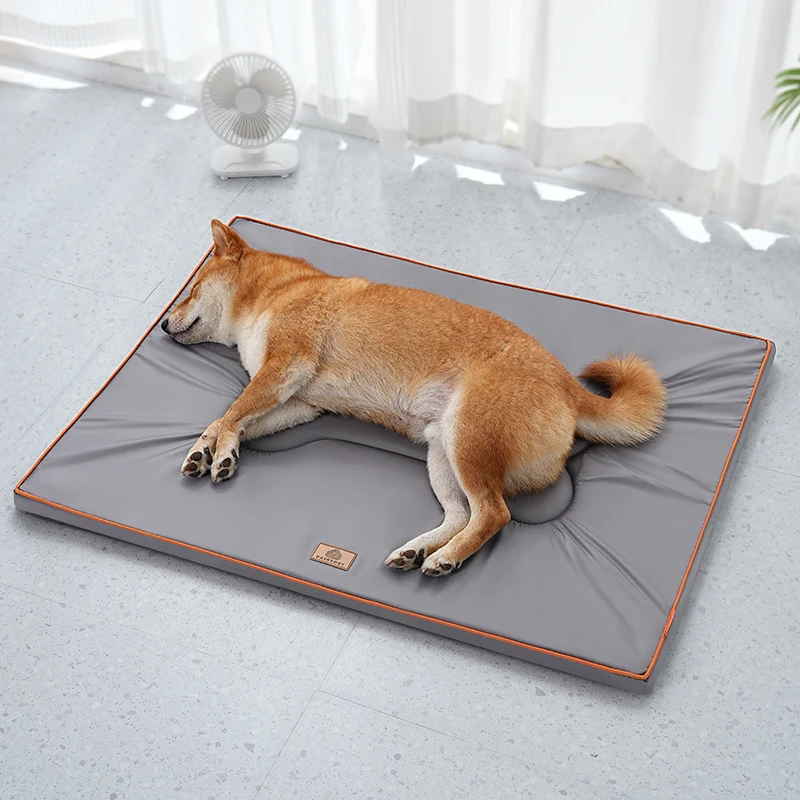 Winter-Hundekisten-Pad-Bett für mittelgroße und große Hunde, waschbare Zwingermatte zum gemütlichen Schlafen, weiches, flauschiges Hundebett für drinnen und draußen – Detail 4
