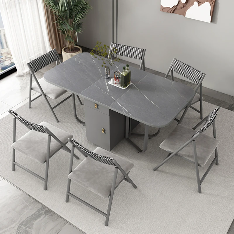 Metal Natural Chairs Dining Table Luxury Natural Nordic Design Center Dining Table Restaurant Mobile Mesas De Jantar Furniture