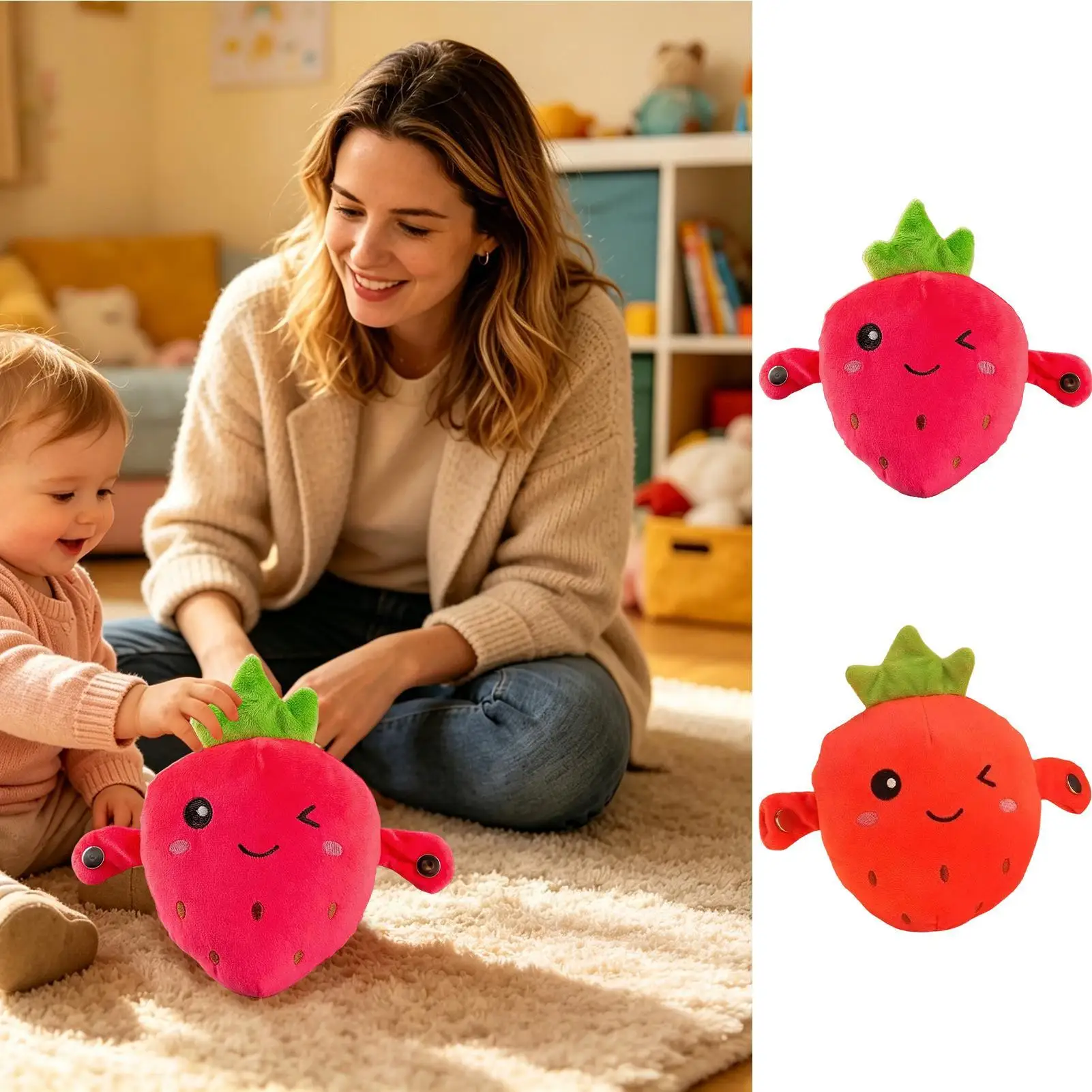 Interactive Plush Toy with Sounds Cuddle Educational Sensory Interactive Doll Activity Learning for Education Kids Girls Boys