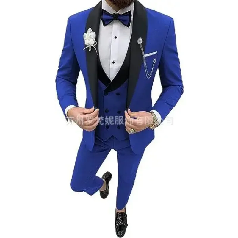 New Business Casual Plus Men\'s Suit Host Banquet Suit Best Man Groom Dress Trajes Elegante Para Hombres Costume Homme