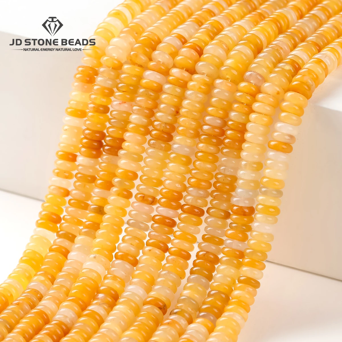 

6x2mm Natural Stone Old Yellow Jade Flat Abacus Bead loose Spacer Rondelle for Jewelry Making DIY Bracelet Necklace Accessory