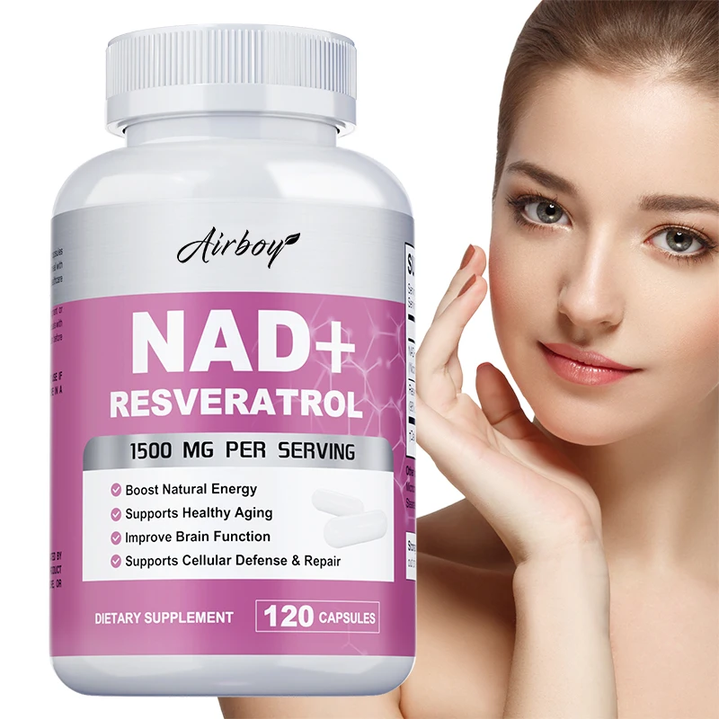 

NAD+ Supplements - Promote Skin Health, Supports Cellular Energy, Brain, Muscle Health, and Anti-aging